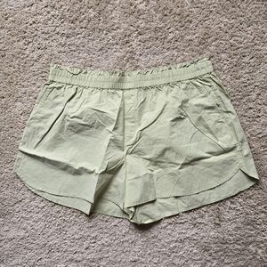 Madewell Signature Poplin Pull On Shorts Womens 2X Green